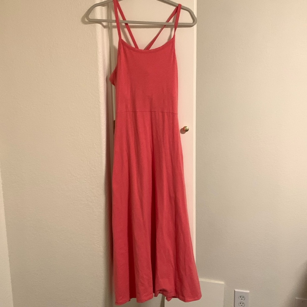 Coral Pact fit and flare dress
